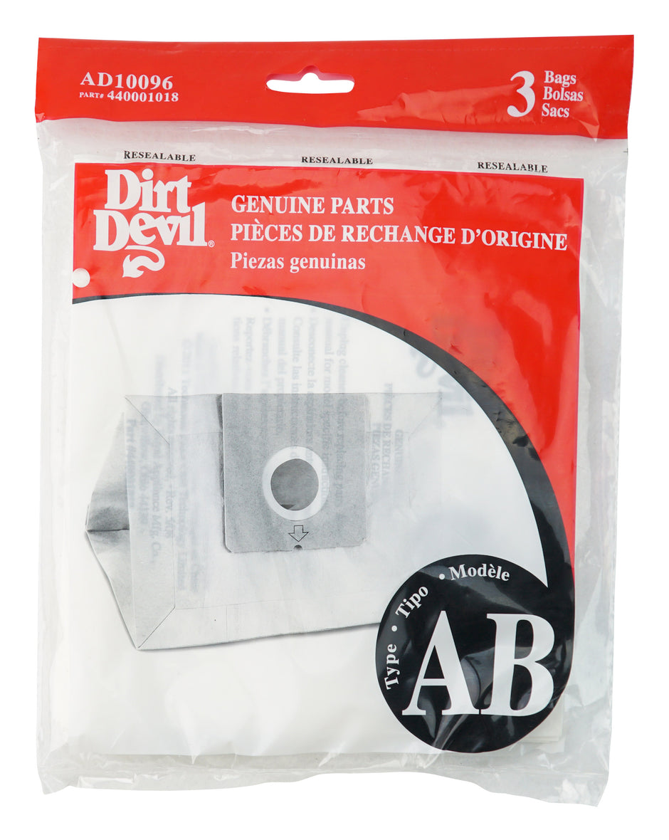 Paper Bag for Dirt Devil Type AB Vacuum - Pack of 3 Bags - 440001018
