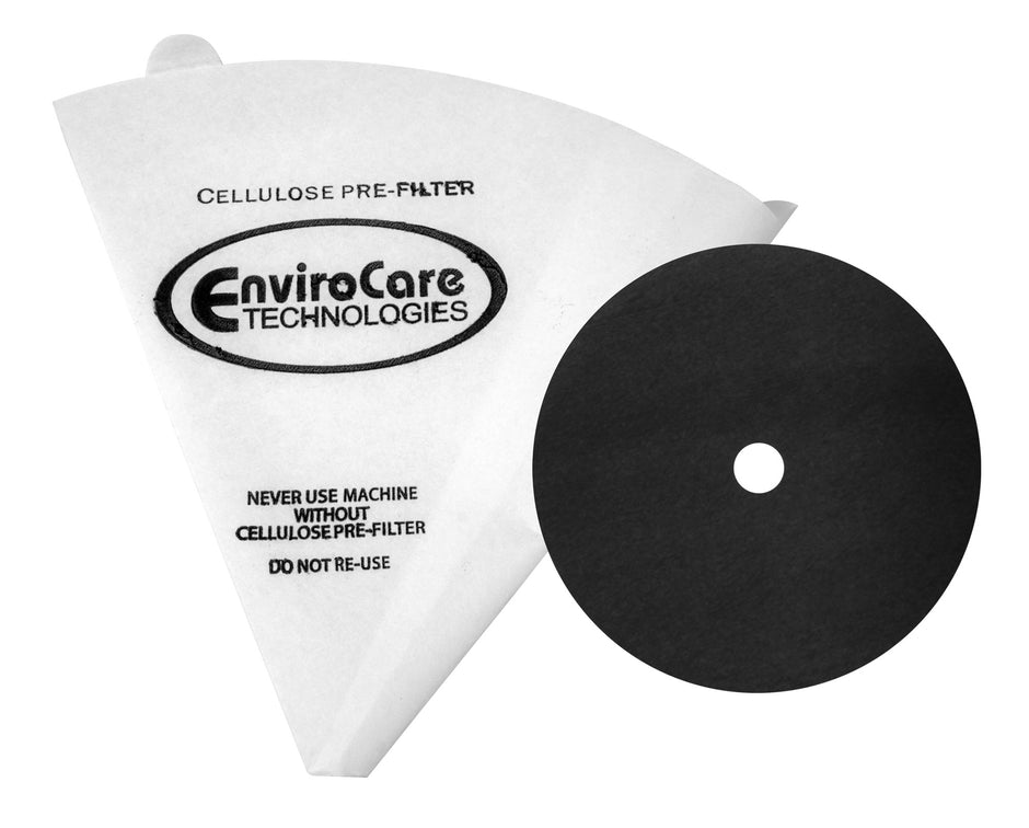 Cone Shape Paper Bag for Filter Queen Vacuum - Pack of 12 Bags + 2 Motor Filters - Envirocare 200JV