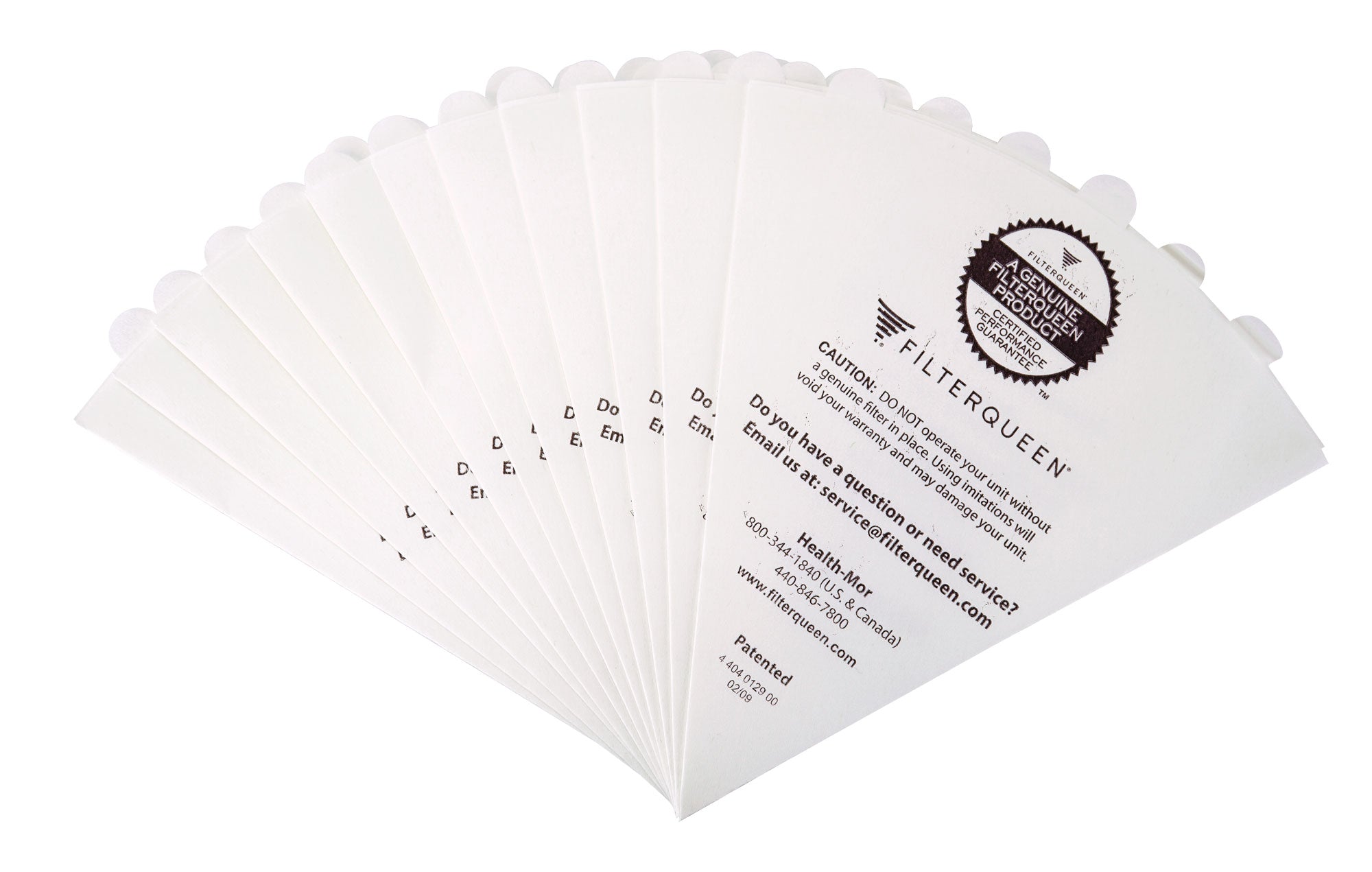 Cone Shape Paper Bag for Filter Queen Vacuum - Pack of 12 Bags + 2 Motor Filters - 5404011900
