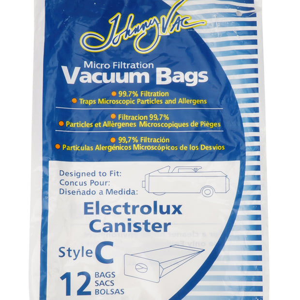 Paper Bag for Electrolux Canister Vacuum Style C - Pack of 12 Bags - Envirocare 805