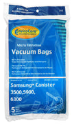 Microfilter Bag for Samsung Canister Vacuum Models 3500, 5900 and 6300 - Pack of 5 Bags - Envirocare 212