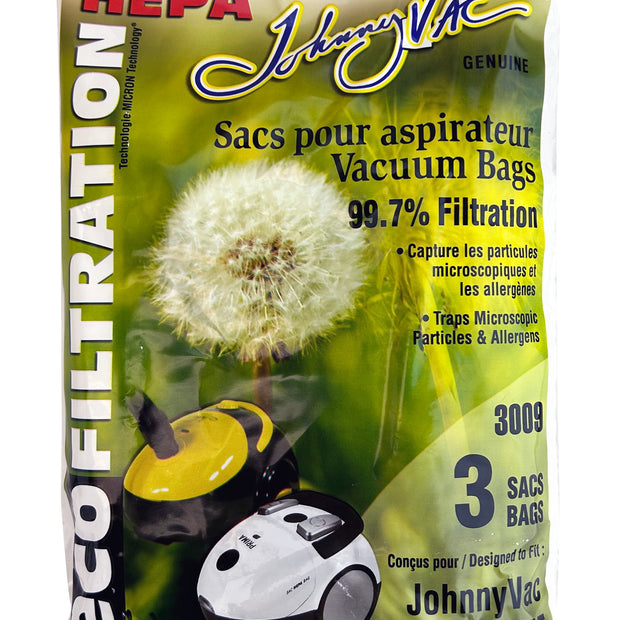 HEPA Microfilter Bag for PRIMA Canister Vacuum - Pack of 3 Bags