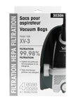 HEPA Microfilter Bag for Johnny Vac XV-3 Canister Vacuum - Pack of 4 Bags + 1 Filter