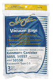 Microfilter Bag for Kenmore Models 5055, 50557, 50558 and Panasonic C-5 Vacuum - Pack of 3 Bags - Envirocare 137