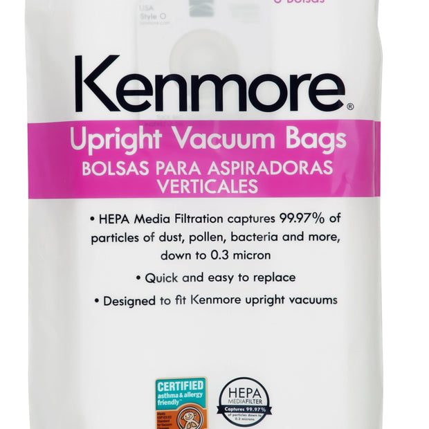 Kenmore HEPA Vacuum Bag for Upright Vacuums Type O