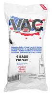 Paper Bags for Perfect Vacuum Cleaner, P31130 Model, Pack of 9 bags - 5 Layer Filtration