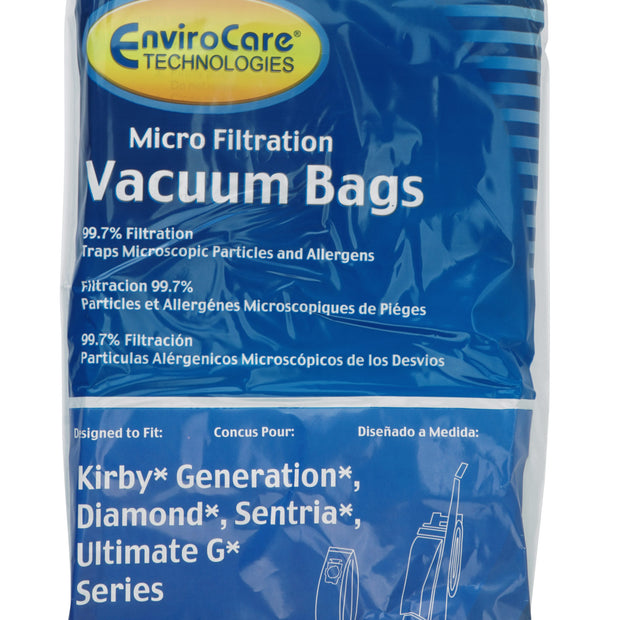 Microfilter Bag for Kirby Generation Vacuum - Pack of 3 Bags - Envirocare 839