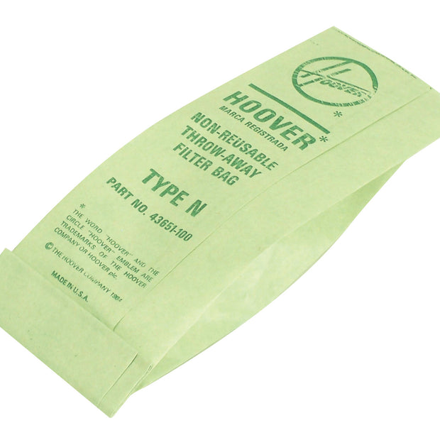 Paper Bag for Hoover Type N Vacuum - Pack of 5 Bags - 4010038N
