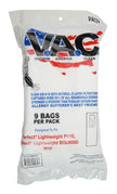 Microfiber Bag - HEPA Filtration by V.A.C. - Fits On Bissell Lightweight BGU8000 H10 and Perfect Lightweight P110 Vacuums - Pack of 9 Bags - VAC31 - 842892100303