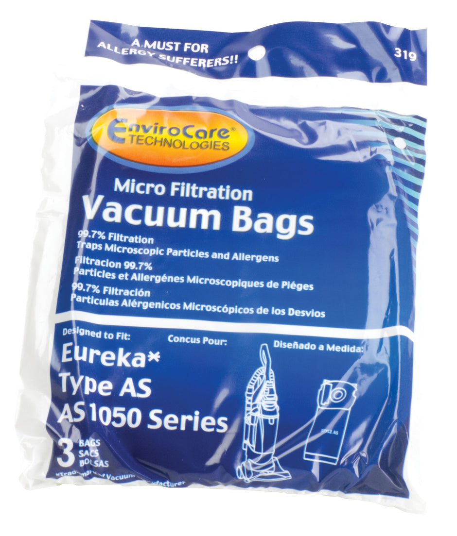 MICROLINED FILTRATION VACUUM BAGS - EUREKA AS - PKG/3