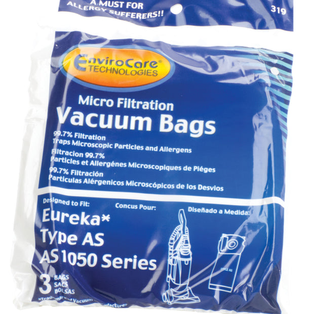 MICROLINED FILTRATION VACUUM BAGS - EUREKA AS - PKG/3