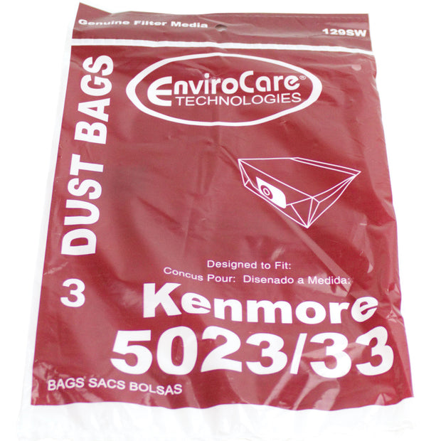 Paper Bag for Kenmore 5023/5033 Vacuum - Pack of 3 Bags - Envirocare 129SW