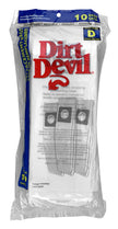 Genuine Replacement Bag for Dirt Devil Upright Vacuum - D Type Bag - Pack of 10 Bags - Royal 3670148001