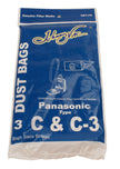 Paper Bag for Panasonic Type C and C-3 Vacuum - Pack of 3 Bags - Envirocare 108SWJV