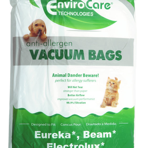 Anti-allergenic Bags for Eureka, Beam and Electrolux Central Vacuum Cleaners - Pack of 3 Bags