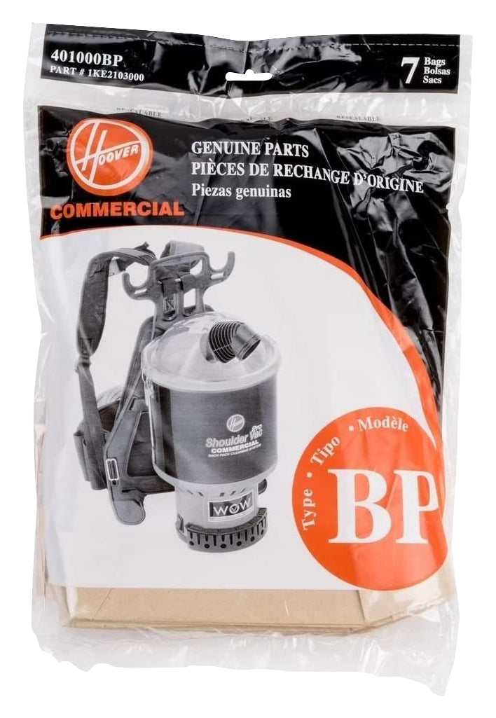 Paper Bag for Hoover Backpack Vacuum Type BP - Pack of 7 Bags - 1KE2103000