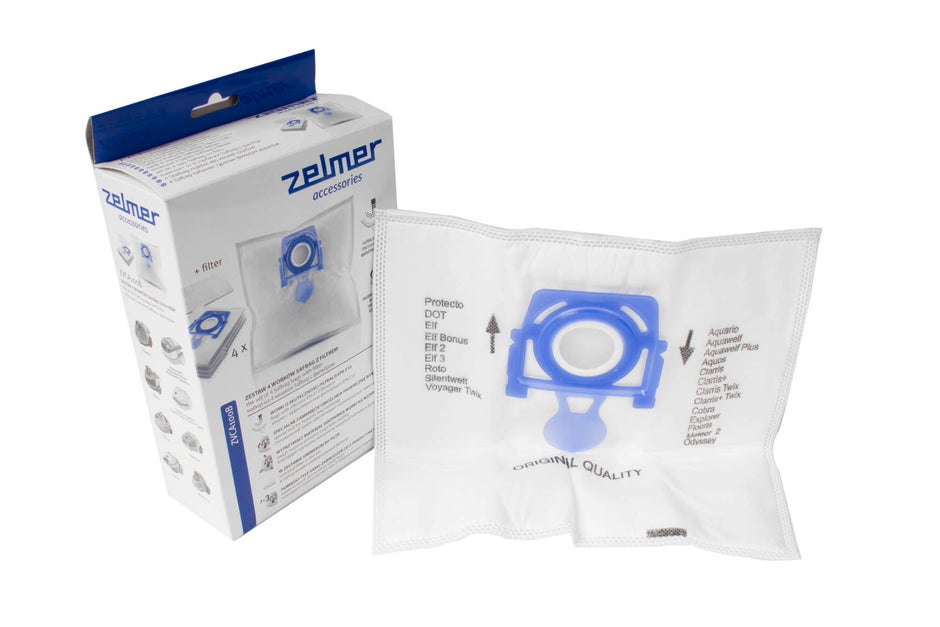 HEPA Microfilter Bag for Zelmer 450 Canister Vacuum - Pack of 4 Bags + 1 Filter - Zelmer  ZVAC100B