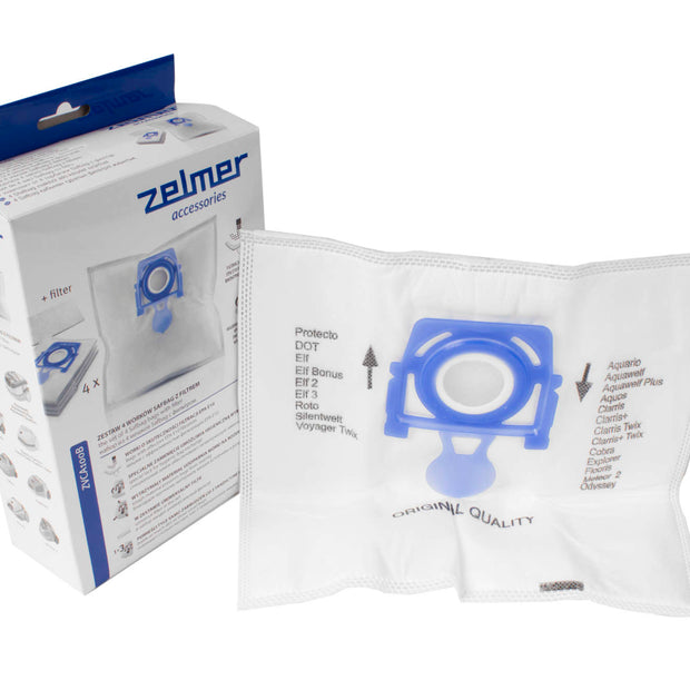 HEPA Microfilter Bag for Zelmer 450 Canister Vacuum - Pack of 4 Bags + 1 Filter - Zelmer  ZVAC100B