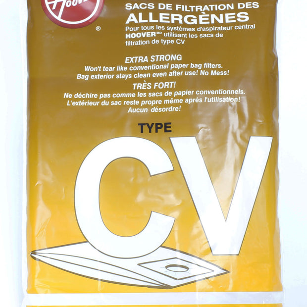 Synthetic Bag for Hoover Central Vacuum Type CV - Pack of 3 Bags