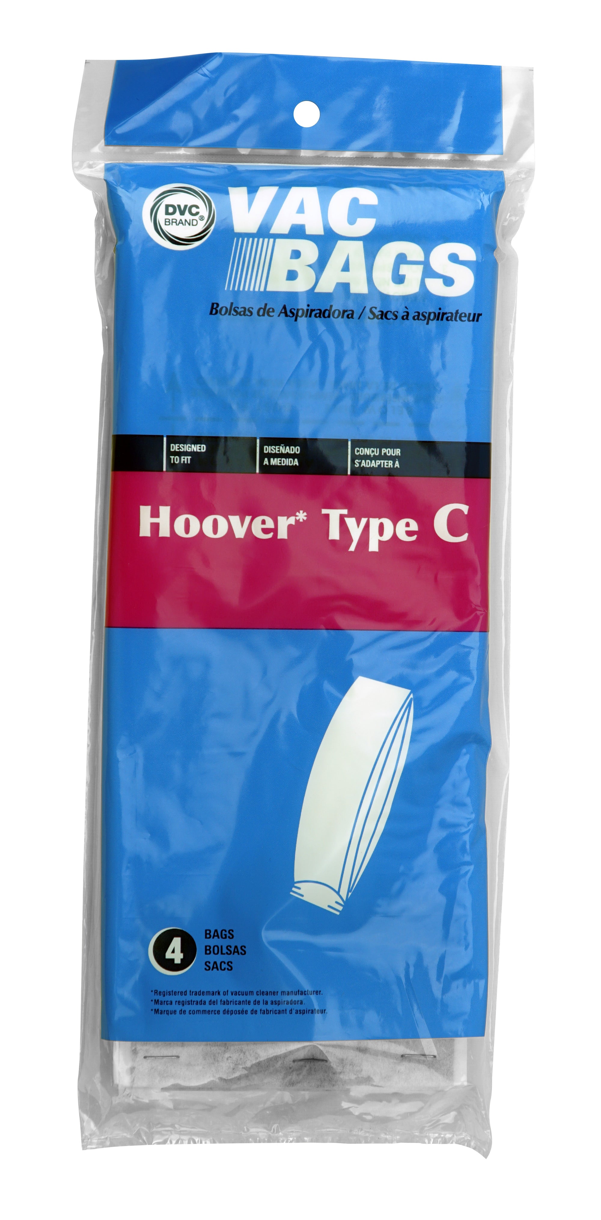 Hoover Paper Vacuum Bags - Type C - 3 bags per package