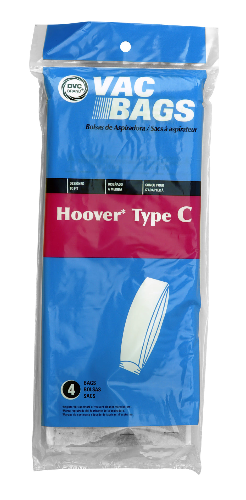 Hoover Paper Vacuum Bags - Type C - 3 bags per package