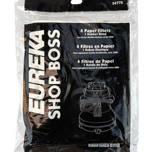 Paper Filter for Vacuum Shop Vac - Shop Boss - Pack of 4