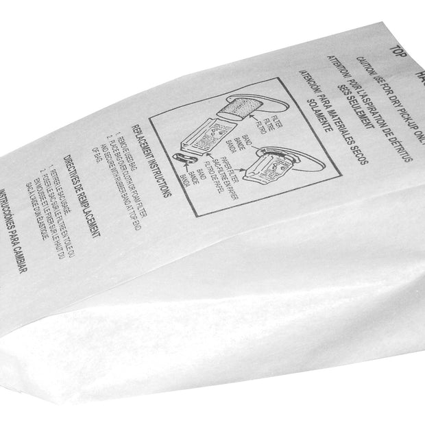 Paper Bag for most Shop Vacuum - Pack of 5 Bags + 1 Elastic Retainer - Envirocare 830SW