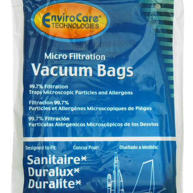 Microfilter Bag for Sanitaire, Duralux, Duralite Type SD Vacuum - Pack of 5 Bags - Envirocare 327