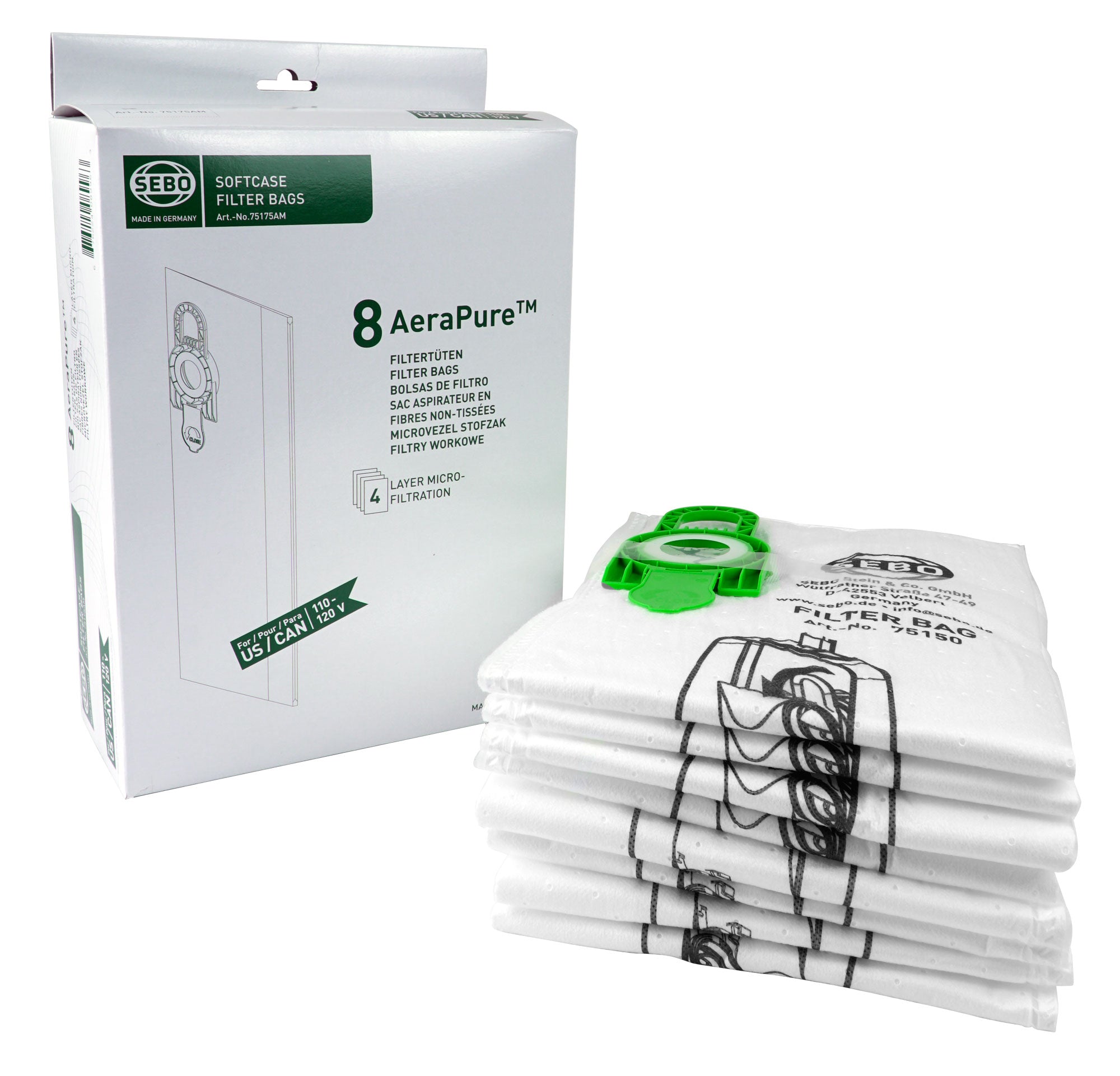 BAGS HEPA SEBO SOFTCASE CE12 PK8