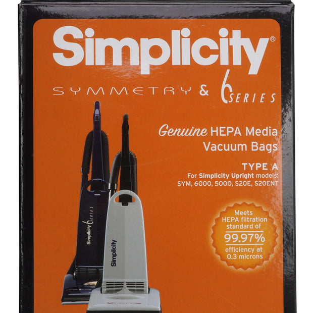 HEPA Microfilter Bag for Simplicity Symmetry and 6 Series Vacuum - Pack of 6 Bags