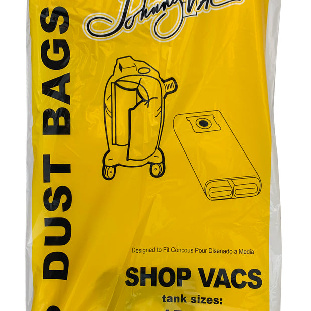 Pper bag for Shop Vac Vacuum Cleaner - Tank Capacity of 15 to 22gallons (68.2 L to 100 L) - Pack of 3 Bags - 90673