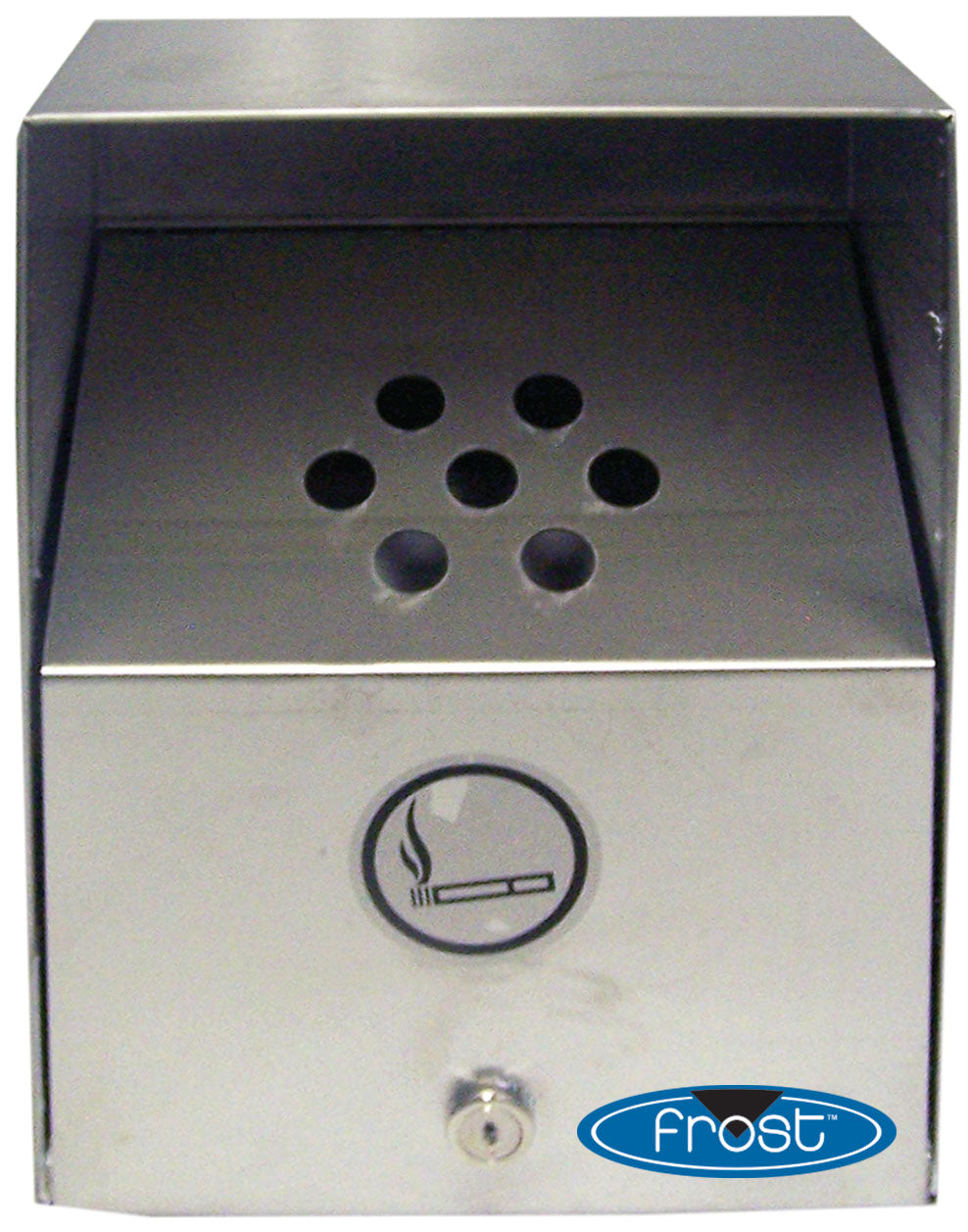 Stainless Steel Wall-Mounted Outdoor Ashtray - Heavy Duty - Medium - Frost  FRO-909