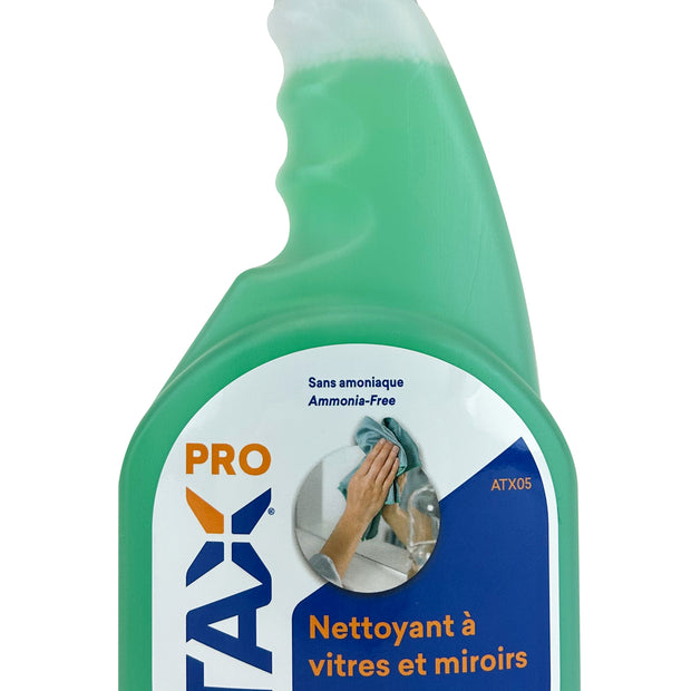 Glass & Mirror Cleaner - 27 oz (800 ml) - Attax Â® Pro