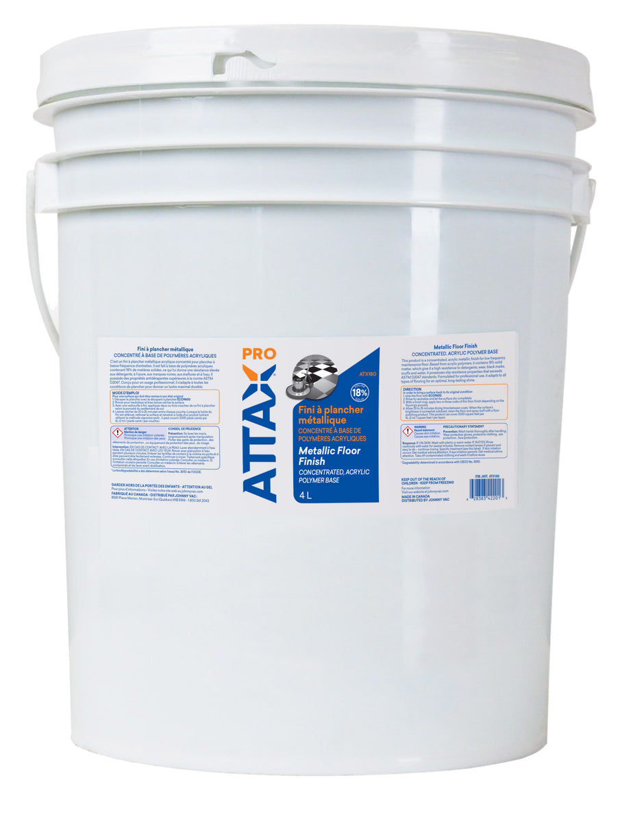 Metallic Floor Finish (Concentrated Acrylic Polymer Base 18%) - 5 gal (18.9 L) - Attax ® Pro