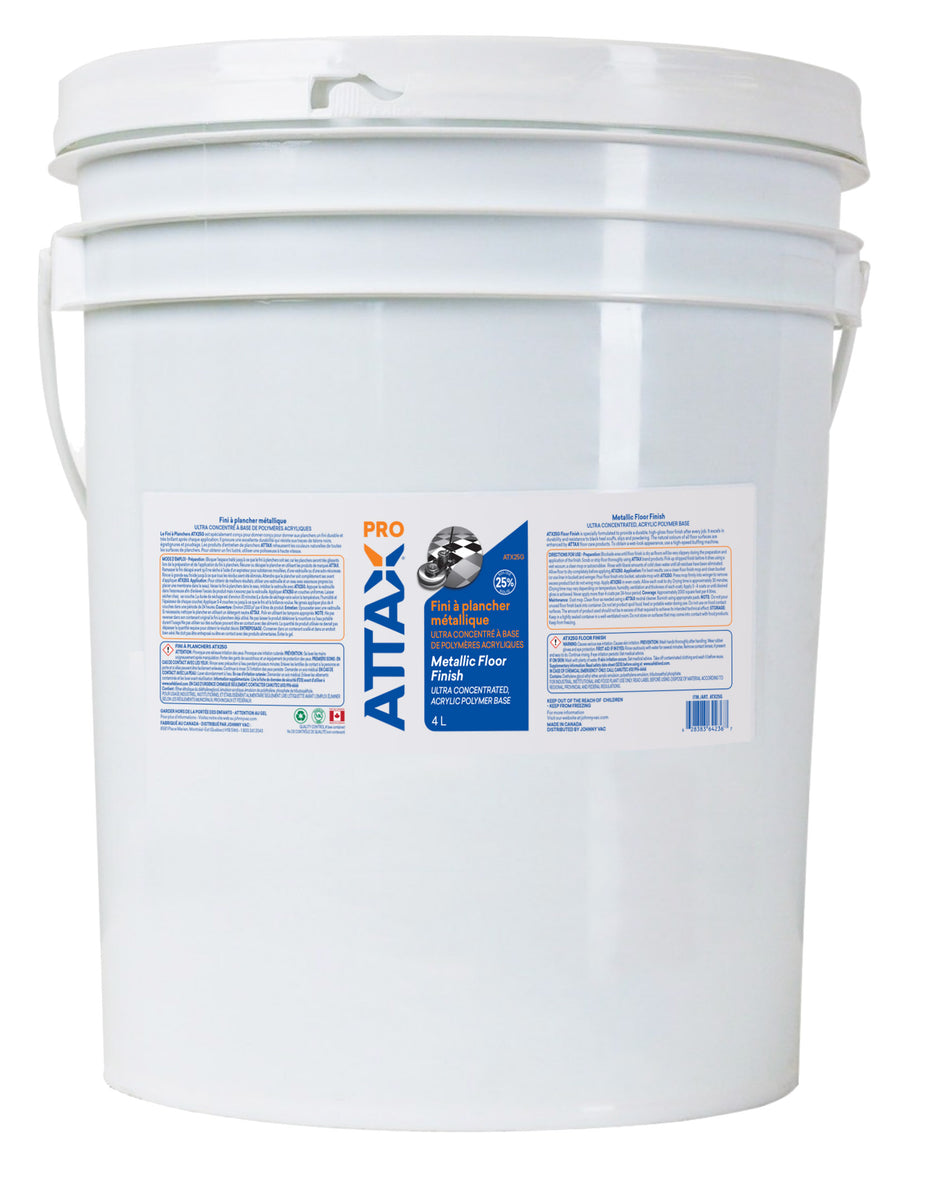 Metallic Floor Finish (Concentrated Acrylic Polymer Base 25%) - 5 gal (18.9 L) - Attax ® Pro