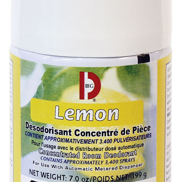 Metered Concentrated Room Deodorant - Lemon - 3400 Sprays - 7 oz (199 g) - Big D 451