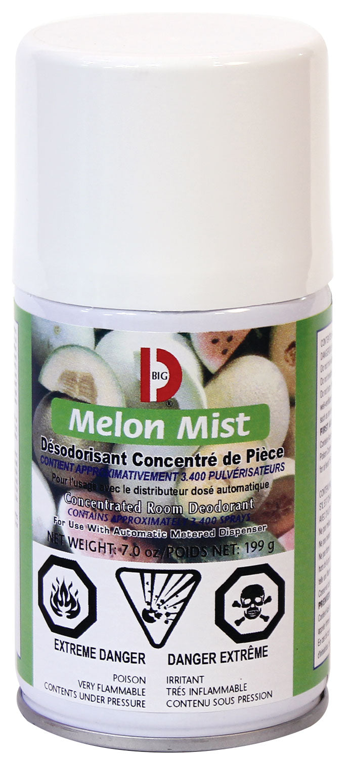 Metered Concentrated Room Deodorant - Melon - 3400 Sprays - 7 oz (199 g) - Big D 452