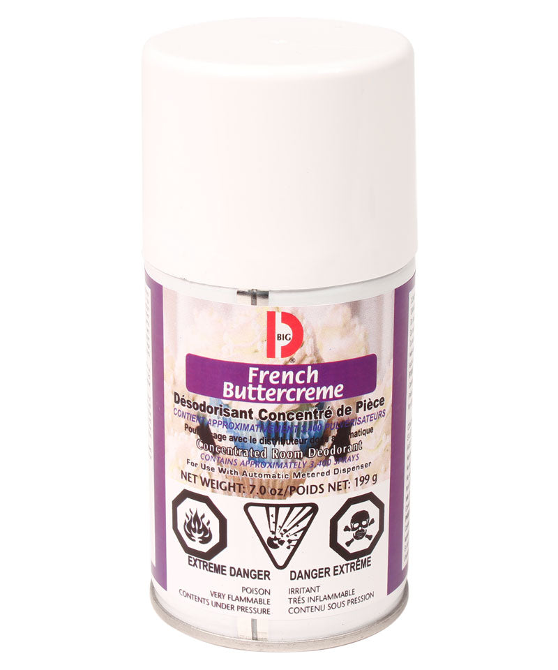 Metered Concentrated Room Deodorant - French Butter Cream - 3400 Sprays - 7 oz (199 g) - Big D 454