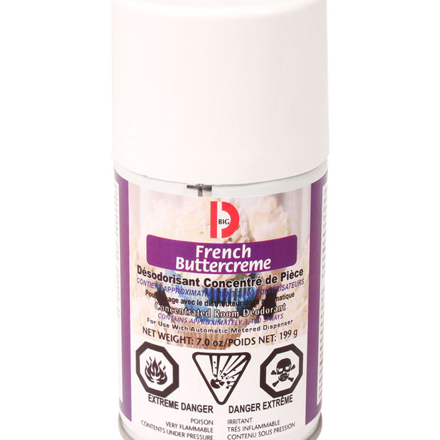 Metered Concentrated Room Deodorant - French Butter Cream - 3400 Sprays - 7 oz (199 g) - Big D 454