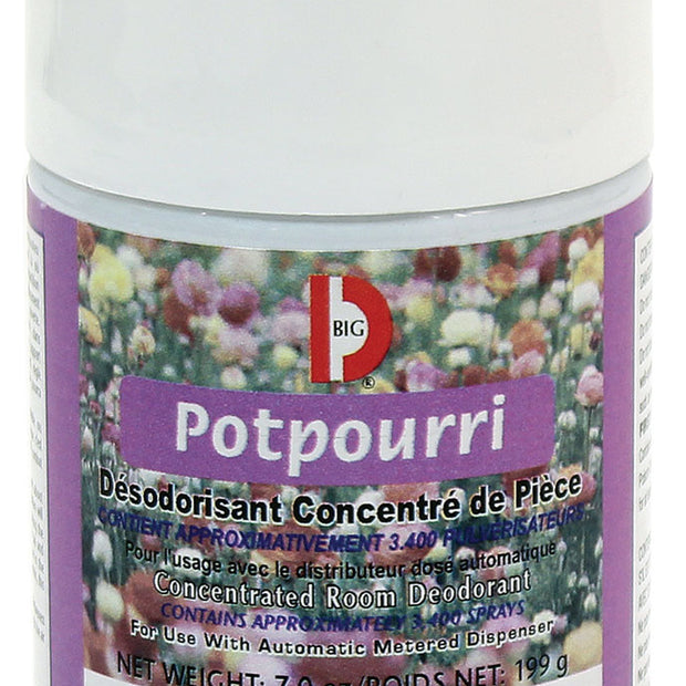 Metered Concentrated Room Deodorant - Potpourri - 3400 Sprays - 7 oz (199 g) - Big D 462