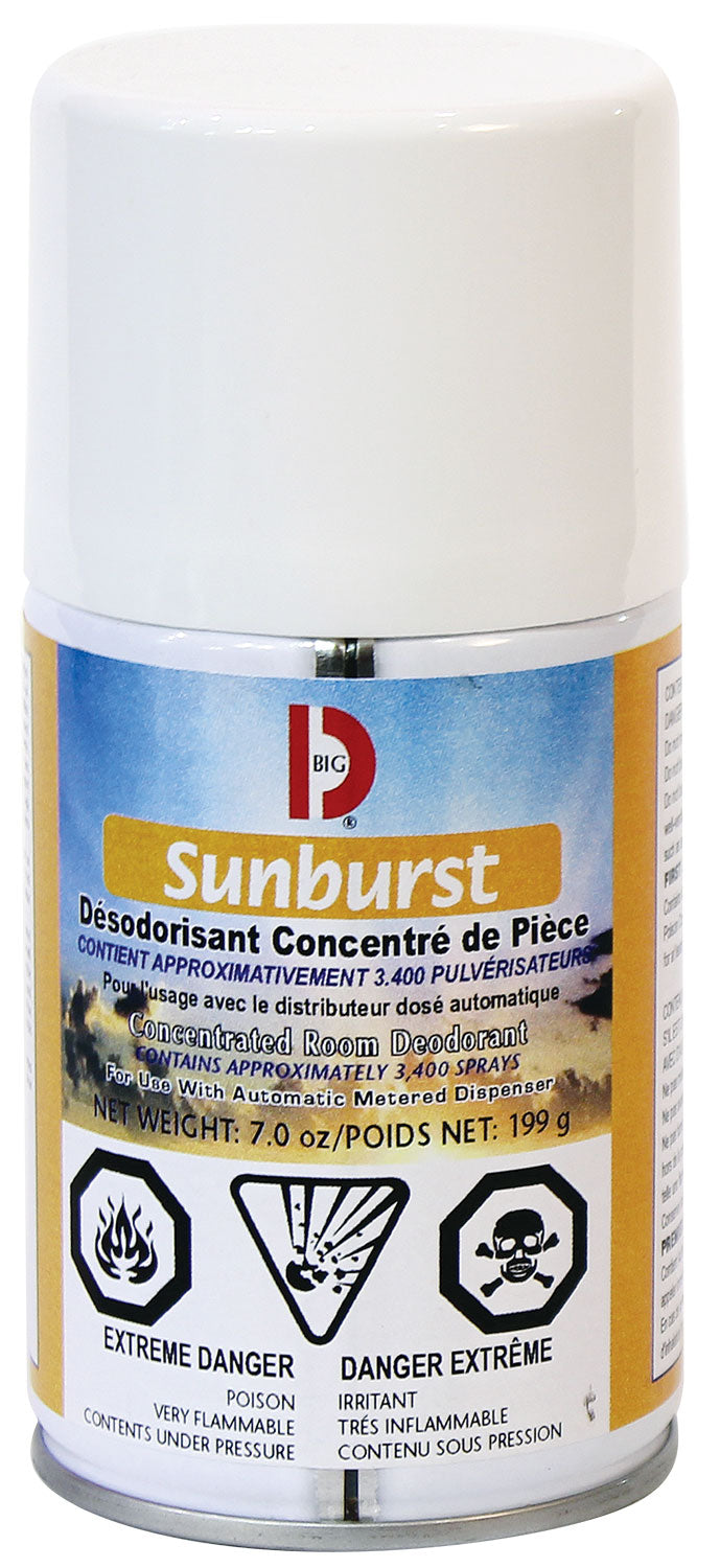 Metered Concentrated Room Deodorant - Sunburst - 3400 Sprays - 7 oz (199 G) Big D 464