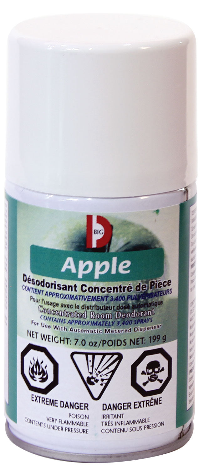Metered Concentrated Room Deodorant - Apple - 3400 Sprays - 7 oz (199 G) Big D 467