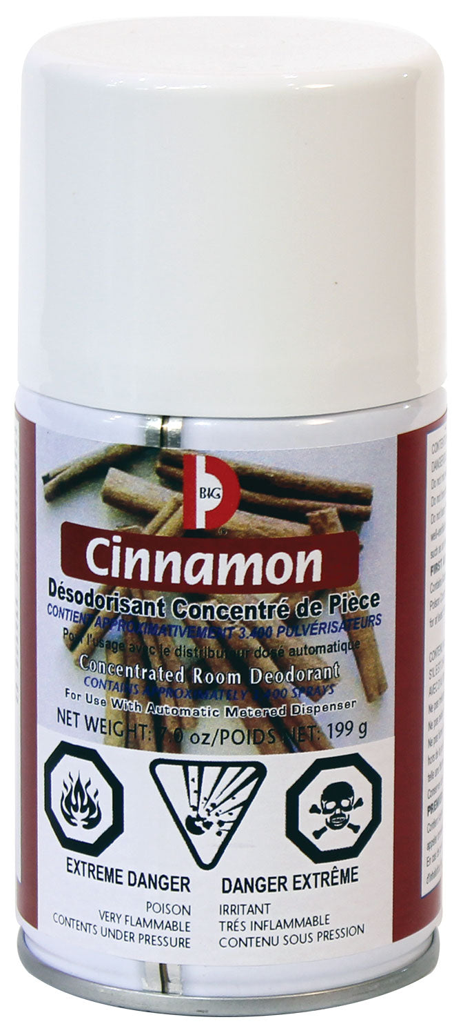Metered Concentrated Room Deodorant - Cinnamon - 3400 Sprays - 7 oz (199 G) Big D 469