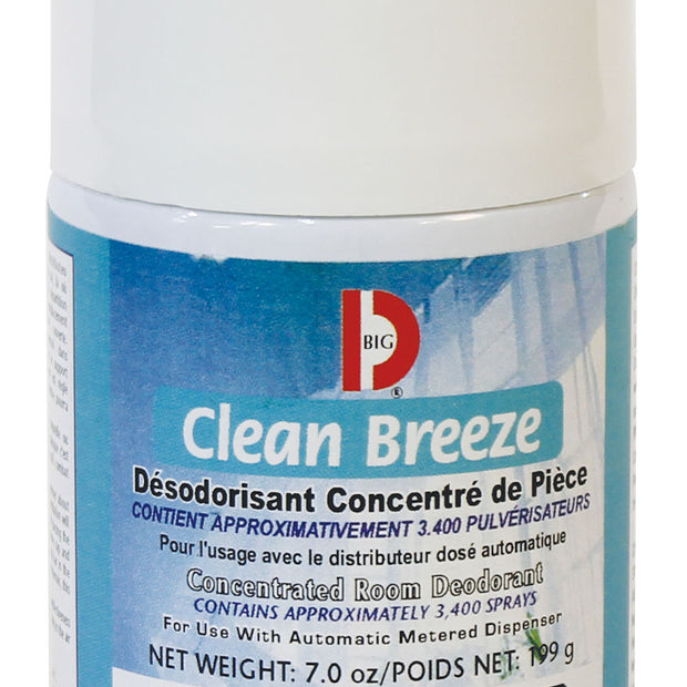 Metered Concentrated Room Deodorant - Fresh Breeze - 3400 Sprays - 7 oz (199 G) Big D 478