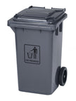 Trash Garbage Can Bin with Lid - with Wheels - 26 gal (100L) - 15