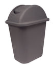 Trash Garbage Can Bin with Swing Lid - 6.3 gal (24L) - Brown