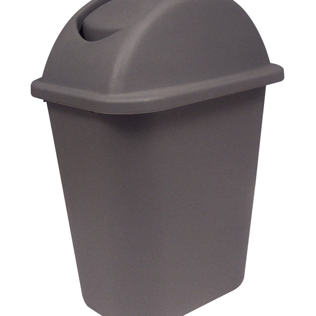 Trash Garbage Can Bin with Swing Lid - 6.3 gal (24L) - Brown