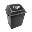 Trash Garbage Can Bin with Swing Lid - 6.6 gal (25 L) - Black and Grey