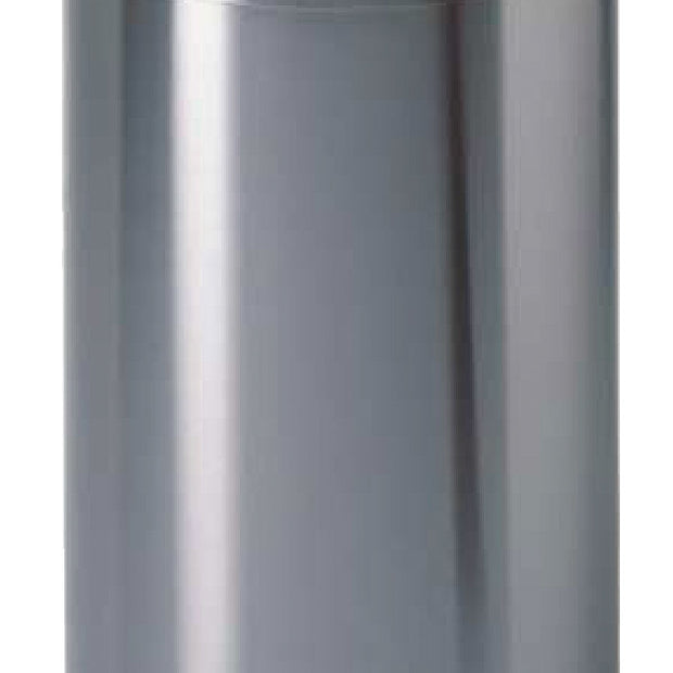 Round Stainless Steel Trash Can - Funnel Lid - 125 L/ 33 gal - Frost