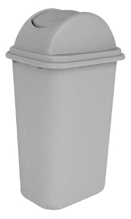 Trash Garbage Can Bin with Swing Lid - 10.25 gal  (47 L) - Light Grey